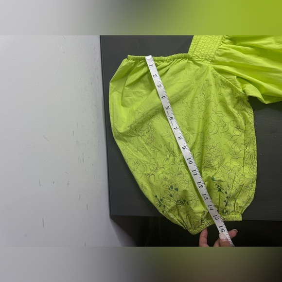 Ann Mashburn Floral Nicolette Dress- Lime - Picture 12 of 13